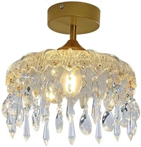 Modern Crystal Ceiling Light E26/27 Flush Mount Luxury Small Chandelier