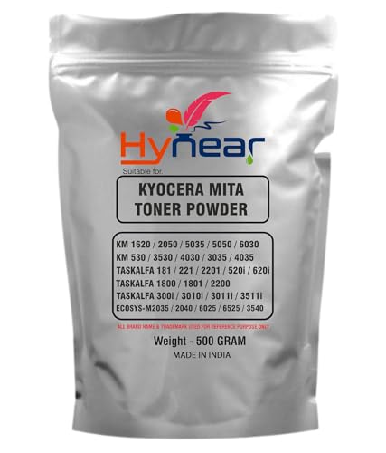 Image of Ultra Dark Black Toner Powder Suitable for Kyocera Mita KM1620 /5035 /5050 /KM530 TASKALFA 181 /221 /2201 / 520i / 620i /TASKALFA 1800 /1801 /2200 /ECOSYS-M2035 /2040 /6025 Printers(Pack of 1) (500 Gram)