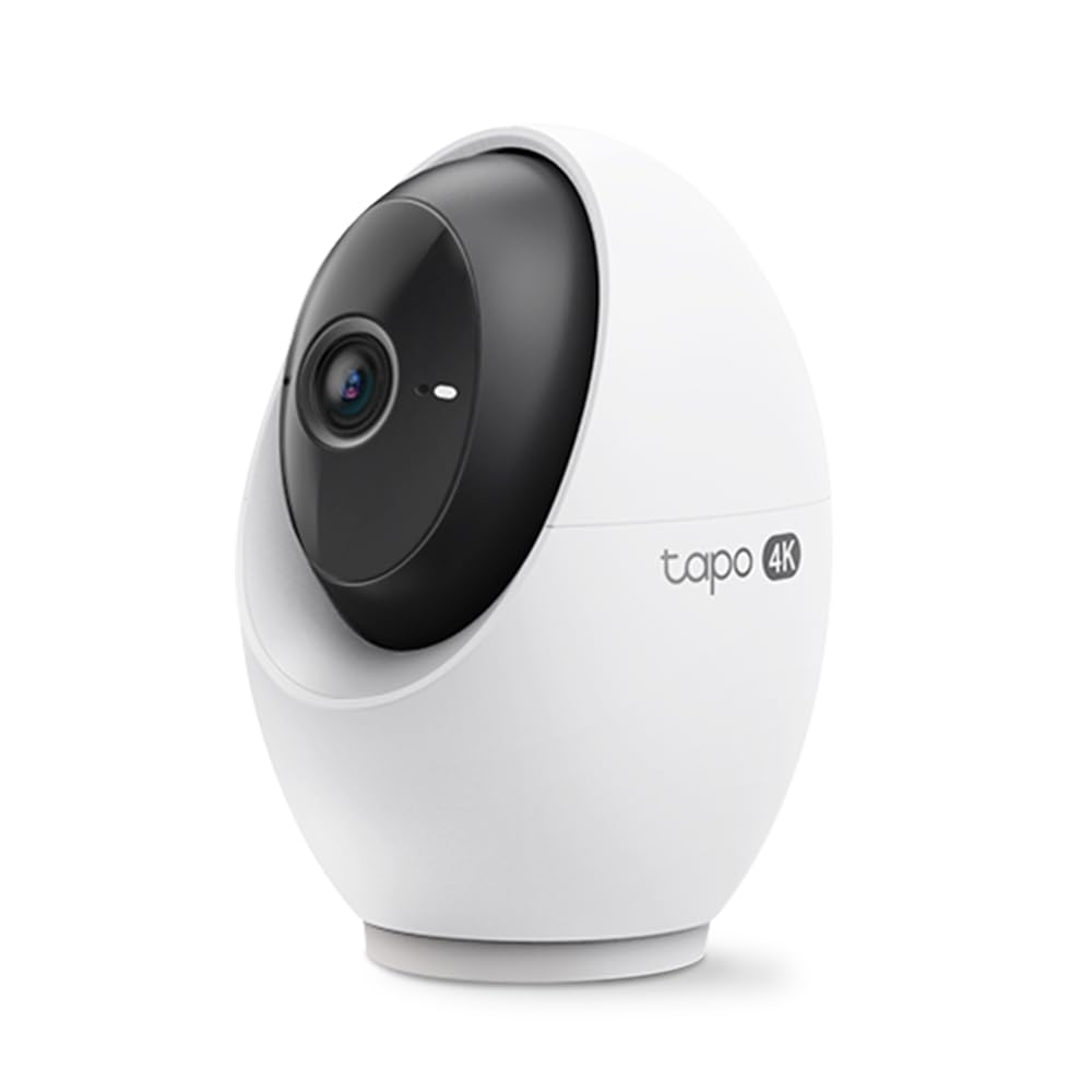 Tapo C260 Caméra de Surveillance WiFi intérieure 4K 8MP 360°, détection IA Locale, Mode confidentialité Physique, Zoom numérique 18x, Suivi de Mouvement, Audio bidirectionnel