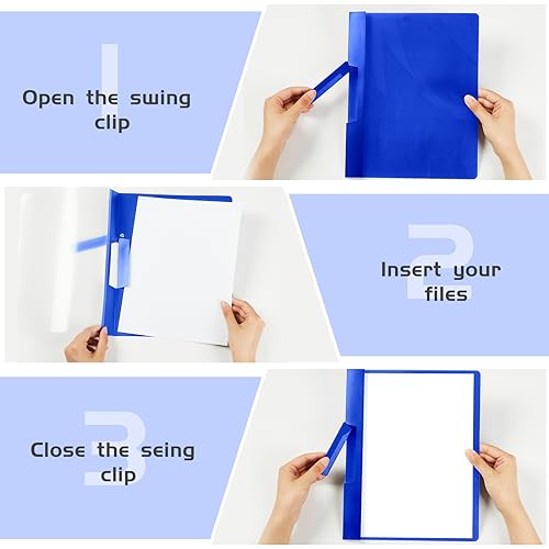 image for Maitys 25 Pack Clear Report Covers with Clip 11.4 x 9 Inch Presentatio