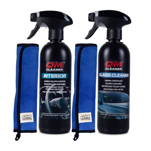 QM Cleaner Kit Limpieza Interior Vehiculo Limpia Salpicadero, Plastico, Cristales y Pantalla, efecto...