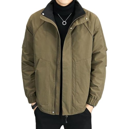 Veste chaude en coton col montant homme blouson automne hiver ajusté