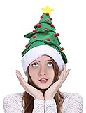 DomeStar Christmas Hat, Funny Hat Novelty Santa Hat Crazy Hats Christmas Tree Hat