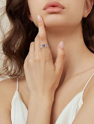 Celtic Knot Rings Heart Rings, 925 Sterling Silver Eternity Promise Rings Birthstone for Women Jewelry Gift3