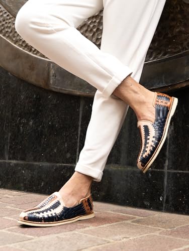 Mexico en la Piel Handmade Leather Huaraches Loafer Shoes for Mens4
