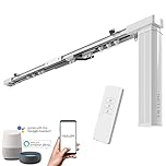 Abalon Motorized Track for Curtains With Remote Control, 1 to 3 meters, Motor Wifi compatible with Alexa, Google Home, Smartphone App, Smart Home, Electric Curtain Tracks, Motorized Curtain Rods (DIY)