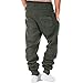 Sweatpants for Men Workout Drawstring Fall Winter Fleece Jogger Pants Fashion Elastic Waist Casual Athletic Trousers Dark Green