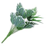 HOMSFOU 1Pc Hoja De Tortuga Flores Falsas Árbol De Hoja Artificial Hojas Artificiales Ramas Macetas para Plantas De Interior Hojas De La Selva Hojas De Palma De Imitación con Tallos Ramo