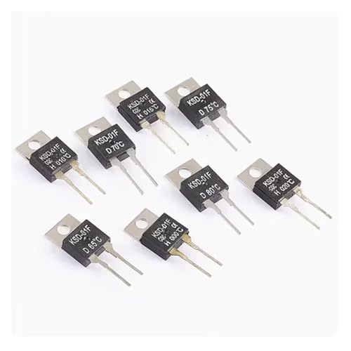 POWTAXBJGD 5pcs KSD-01F Temperature Switches Normally Open H and Normally Closed D 40 Degrees - 130 Degrees(45C,Normally Open)