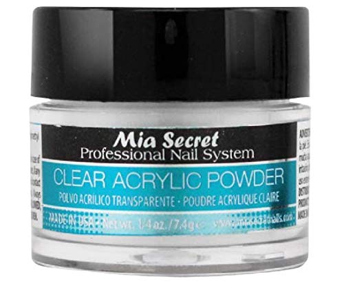 Mia Secret Clear Acrylic Nail Powder With Multibalance Natral Pink Acrylic Powder - 1/4 oz.