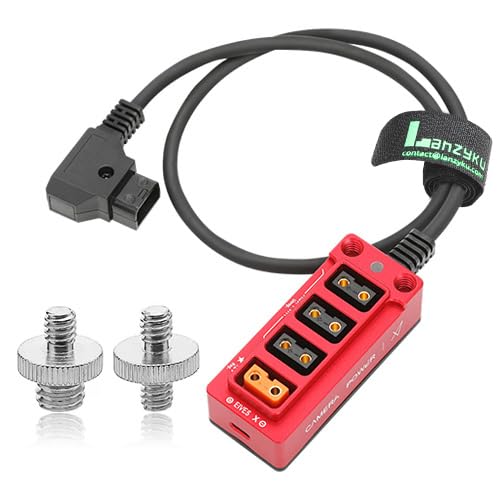 12V Metal Regulated Surge Protection P-Tap D-Tap Splitter for ARRI|RED|Sony|Teradek |Smallhd|DJI|TILTA |SmallRig|V-Mount|Gold-Mount, 4 * 1/4