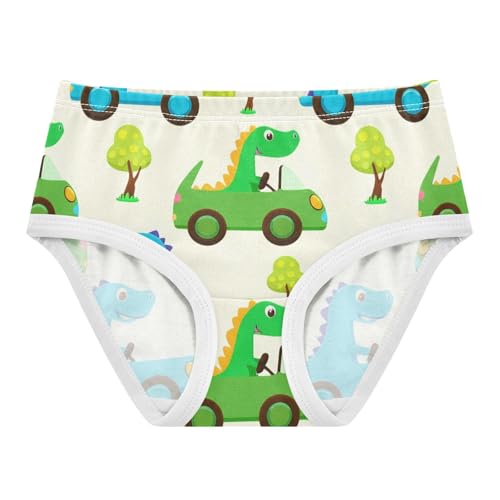 Cotton Girls Underwear Toddlers Cute Cartoon Dinosaurs Cars Green Cute Panties Girl Animals Undies Kids Briefs 2t - Main Image