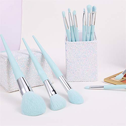 Pinceaux de maquillage bleus avec support, une idée cadeau idéale - 7