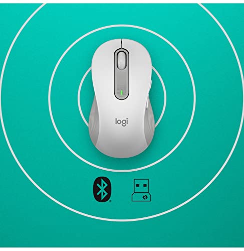 Image of Logitech Signature M650 L Left Wireless Mouse - For Large Sized Left Hands, 2-Year Battery, Silent Clicks, Customisable Side Buttons, Bluetooth, for PC /Mac /Multi-Device /Chromebook - White