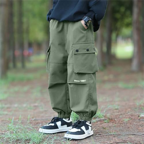 Baggy Sweatpants for Boys Loose Fit Elastic Waist Harem Cargo Pants Streetwear with Pockets Outdoor Hiking Sweatpants2