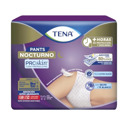 Opiniones de Ropa de una pieza para comprar online. 42 TENA Pants Nocturno Talla M, Ropa interior desechable, 10 piezas