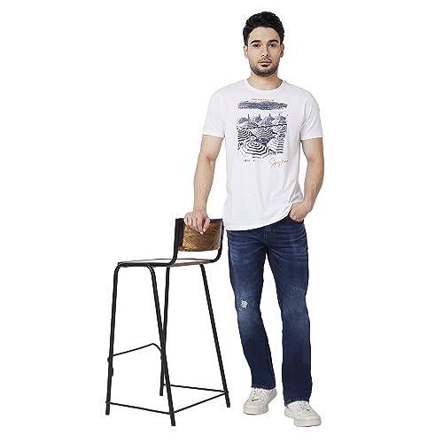 Image of Spykar Men's Rafter Boot Cut Mid-Rise Casual Jeans