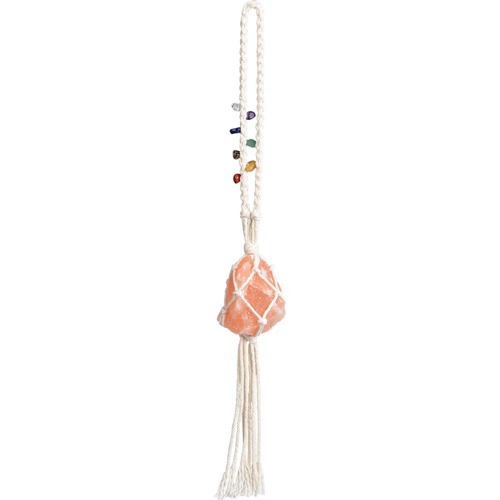Handmade Car Ornament Car Decor Himalayan Salt Healing Crystals Hanging Ornaments for Christmas Party Decor