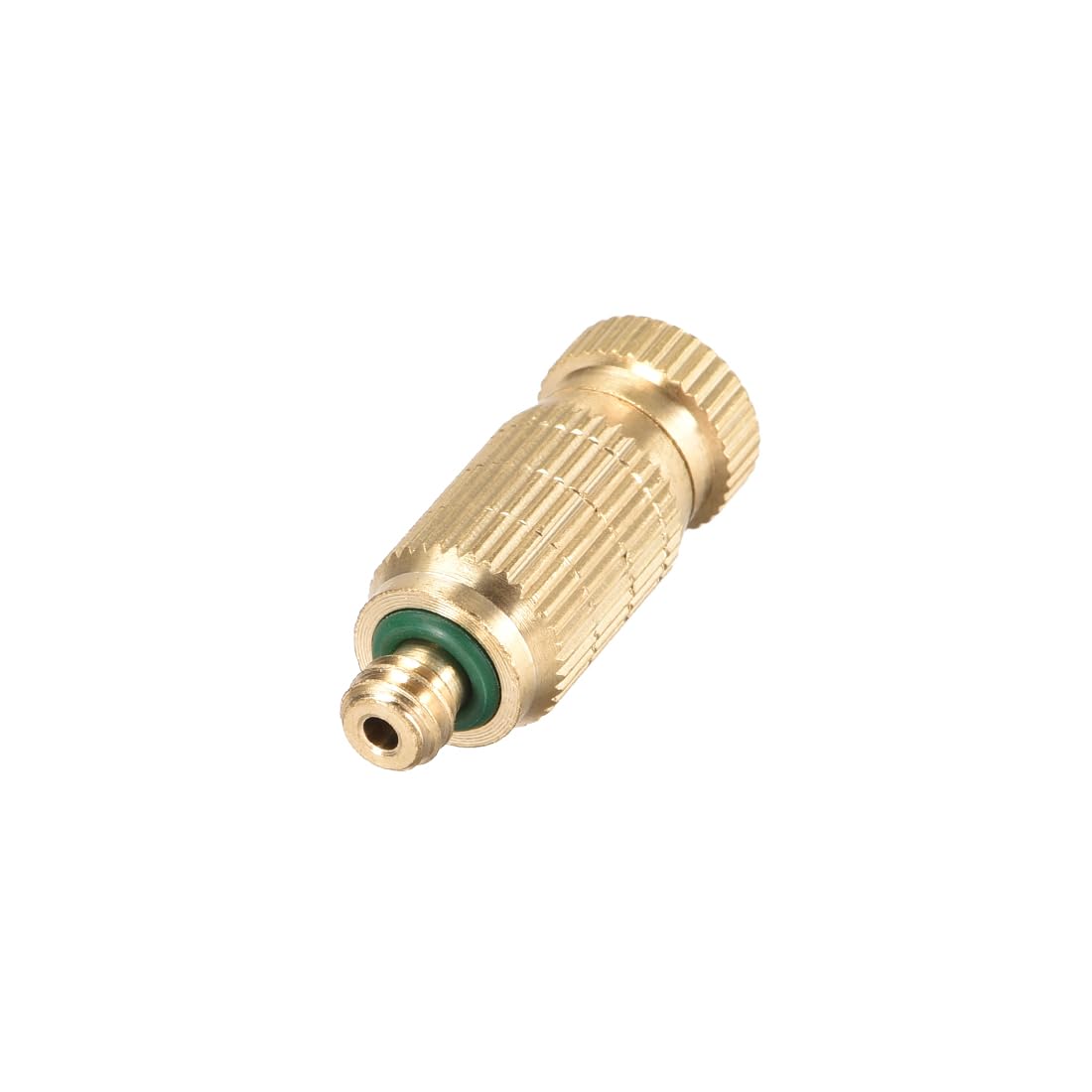 Sprühdüse aus Messing, 3/16-Zoll-Gewinde, 0,5 mm Öffnungsdurchmesser, Nebelsprühkopf für Außenkühlsysteme, 5 Stück, goldfarben