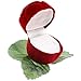 Juvale 2-Piece Rose Ring Box Set - Satin Rose Jewelry Gift Boxes for Anniversaries, Weddings, Birthdays