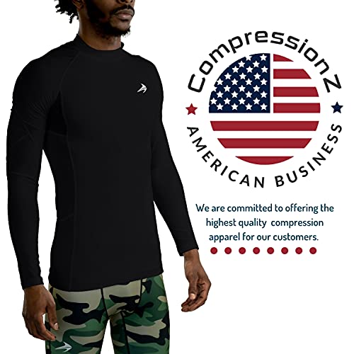 CompressionZ Mens Quick Dry Compression Long Sleeve Baselayer Athletic Shirt4