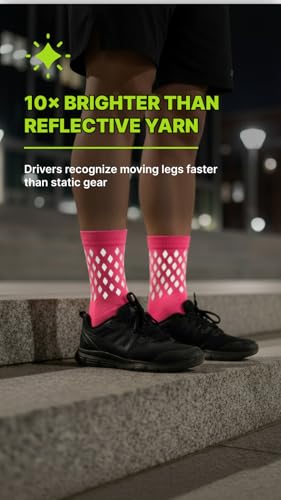 Image of ReflecToes Reflective Socks for cycling and running - 330 Candle Power High Visibility Night Safety Gear - Biomotion Support