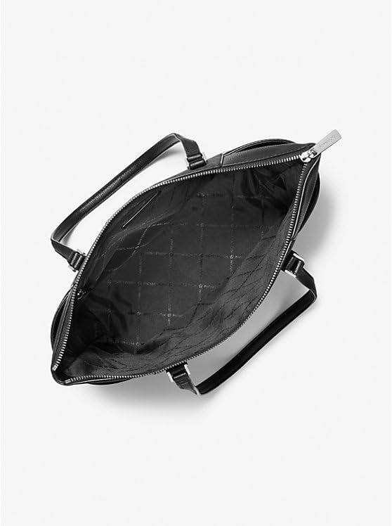 Michael Michael Kors Charlotte Large Saffiano Leather Top Zip Tote Bag (Black PVC) - Image 3