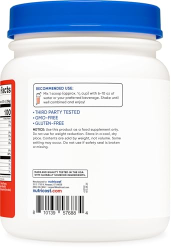 Image of Nutricost Clear Whey Protein Isolate Powder (Tropical Punch) 1 LB - 20g of Protein, 0g Added Sugar, GMO-Free, Gluten-Free