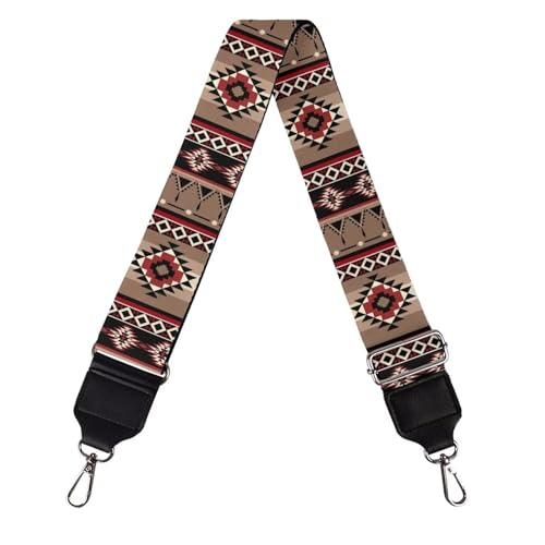 Image of TODIYADDU Brown Ethnic Stripe Purse Straps Cross Body Strap for Sports Handbag Straps Computer Long Strap Wide Purse Straps Replacement Crossbody for Handbags Guitar Bags Wallets