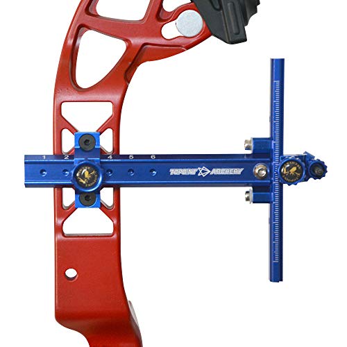 Ameyxgs Archery Recurve Bow Sight Accessories T Shape Archery Shooting Target Sight Adjustable Bowsight With 0.059" Optical Fiber Single Pin Bow Sight For Target Practice (Black) #TOP2