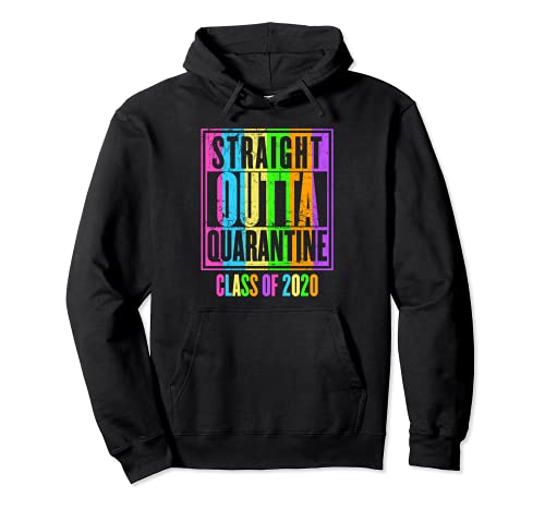Rainbow Straight Outta Quarantine Rayas de colores 2020 Sudadera con Capucha