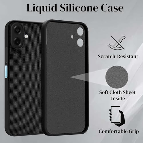 Image of Back Cover for Samsung Galaxy M17e 5G | F70e 5G | M07 | F07 | A07 | A07 5G, Super Frosted Raised Camera Protect | Textured Grip Design | Ultra-Soft Dotted Slim-Fit Design(Black)