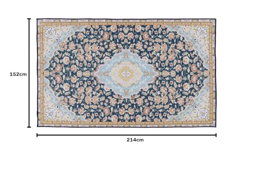 Image of BLUSH & BLOOM 5 x 7 Feet Area Rugs Washable Rug: Large Modern Abstract Living Room Rug Soft Anti-Skid Thin Carpet Indoor Floor Non-Shedding Carpets for Bedroom Dining Farmhouse Nursery Home Office