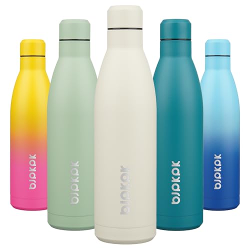Image of BJPKPK 25 oz Insulated Stainless Steel Water Bottle, Metal Sports Flask