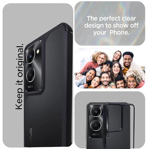 Image of A rtistque Hard Clear Back Cover Case for iQOO Z9 Lite 5G / Vivo T3 Lite 5G | Shockproof TPU | Acrylic Armor | Stylish Protective Design - Transparent