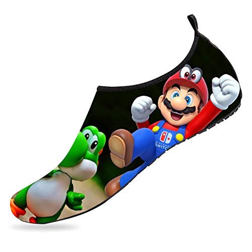 IRRYNVP Su-per M-ar-io Men Women Water Sports Shoes Slip-on Quick Dry Aqua Swim Shoes for Pool Beach Surf Walking Water Park