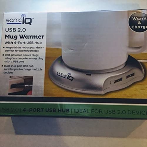 USB 2.0 Mug Warmer with 4-Port USB Hub
