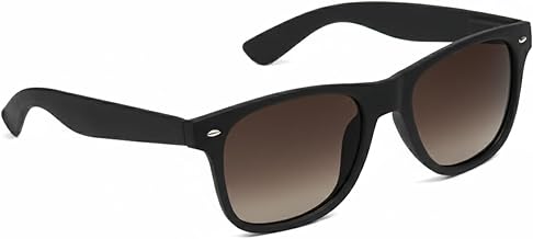 HAZON® Premium Rubber Coated UV400 Protected Goggles For Men | Stylish Sunglasses | Driving, Riding, Anti glare Glasses (Way_BKBR_55) (BROWN)