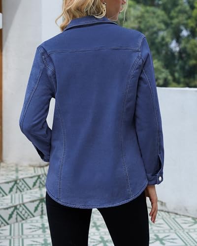 Sherpa Jacket Women Fleece Lined Denim Jacket Womens Jean Jacket Trendy Winter Coats4