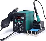 220V digital display two-in-one soldering station | hot air gun + cold soldering and desoldering station | SMD patch repair precision electronic welding workstation