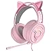 Produktbild Jiakalamo Kabelgebundenes Gaming-Headset, Over Ear Kopfhörer, Rosa Katzenohr-Kopfhörer mit Mikrofon 3,5 mm, 4D-Soundeffekt, 21Hz-20khz Frequenzgang für Computer Laptop(Rosa)