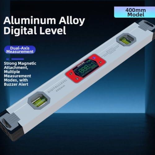 Nivel digital de aluminio de 40cm gris con modo dual 7