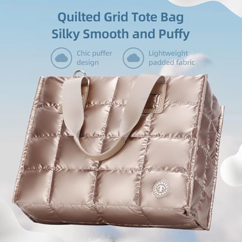 Image of Women's Handbag Thickened Large Capacity Down Jacket Tote Bag Thickened Base Wear-resistant Waterproof Mommy Bag Suitable for Commuting and Business Travel
