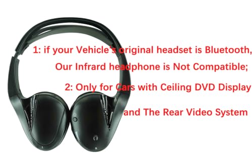 Infrared Headphones 2 Channel for Volkswagen Routan S SEL Ceiling DVD Display and Rear Seat Entertainment