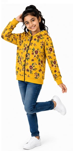 Image of T2F Girls Cotton Hooded Neck Sweatshirt