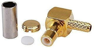 5pcs Rf Electronics Wirie Terminal Coaxial Cable Copper Alloy Connector SMB Jack Right Angle Crimp for Rg174 Rg316 Lmr100 Ships from USA