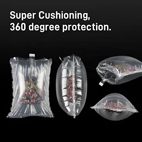(100 Pack + Free Pump ) Bzqzdai 3.9X5.9Inch Clear Plastic Inflatable Air Packaging Bags Air Bubble Bag Suspension Packaging Air Pillows Air Cushions Buffer Bags Void Fill Cushioning For Shipping And Packaging #TOP5