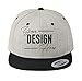 INK STITCH Stc19 Custom Design Your Own Logo Texts Embroidery Snapback Caps - Multicolors (Heather Grey/Black)