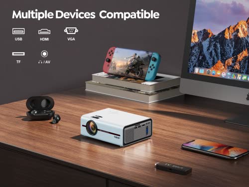 Yaber 2023 Upgrade Projector With 5G Wifi And Bluetooth 5.1, 9000L 1080P Support 4K Video Projector, Mini Portable Outdoor Projector With Tripod And Carrying Bag, Compatible With Hdmi, Vga, Tv Stick #TOP5