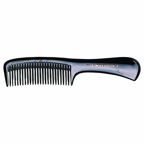 MATADOR SAW CUT PROFESSIONAL EBONITE HARD RUBBER NO. 30 RAKE HANDLE COMB